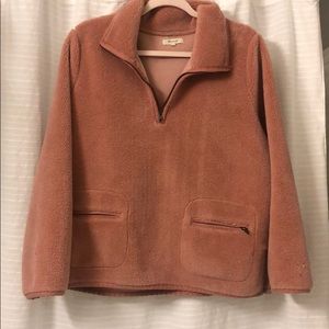 Madewell Fleece Quarter-Zip Sweater